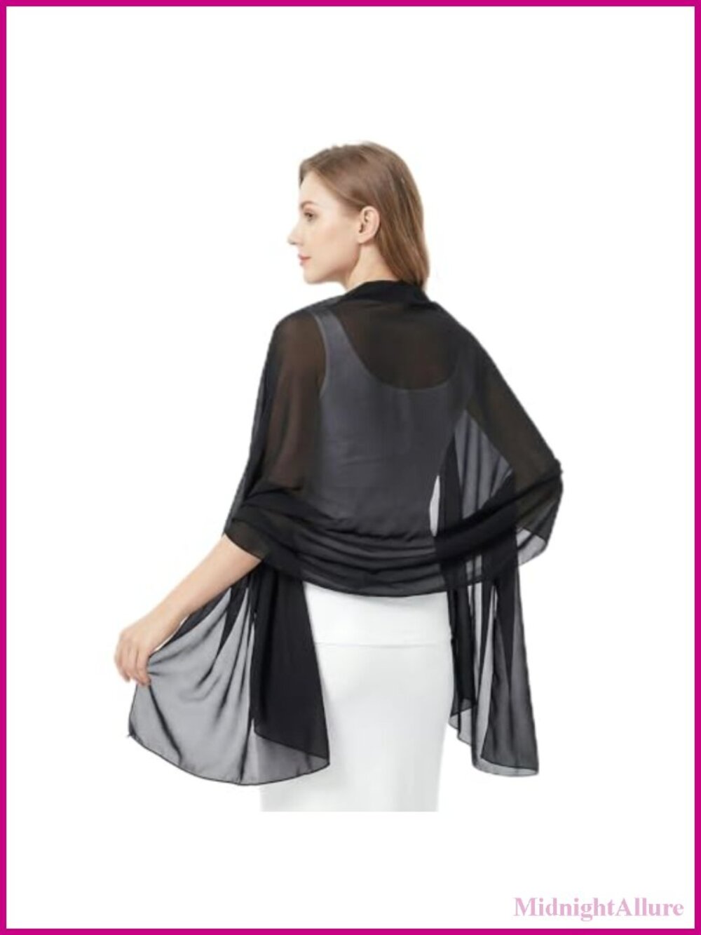 Chiffon Shawl Wrap Evening Dress Cover Up Wedding Bridal Scarf